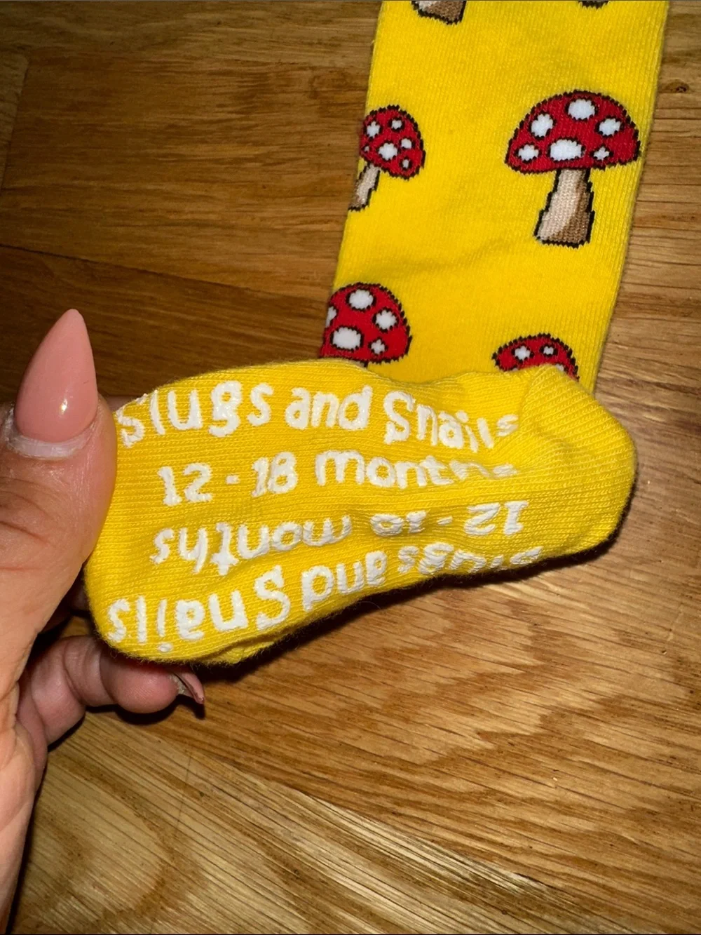 Slugs & Snails Infant Mushroom 🍄 Pattern Tights sz 12-18mos